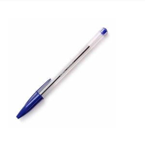 BIC PEN CLEAR PLASTIC BLUE