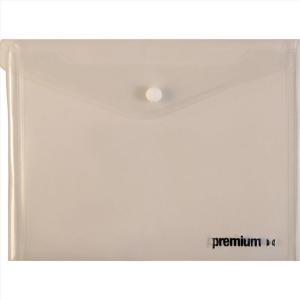 PREMIUM A4 ENVELOPE WITH BUTTON CLEAR PLASTIC