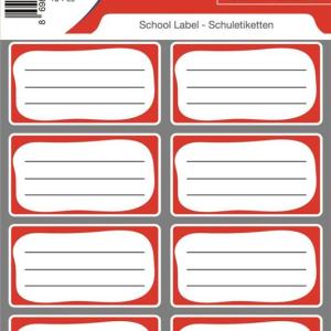 BOOK STICKER RED TANEX LABELS