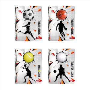 ΤΕΤΡΑΔΙΟ ΣΠΙΡΑΛ 17x25 4Θ TETTRIS SPORTS