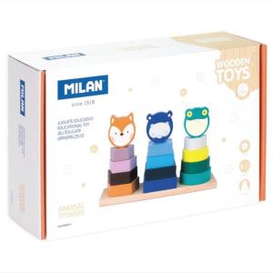 ΞΥΛΙΝΟ ΠΑΙΧΝΙΔΙ ΠΥΡΓΟΙ ΣΤΟΙΒΑΞΗΣ ANIMALS +12μηνών