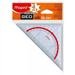 ΤΡΙΓΩΝΟ ΓΕΩΔΕΤΙΚΟ Maped - χαρακας γωνία με μοιρογνωμόνιο (για Math Club)