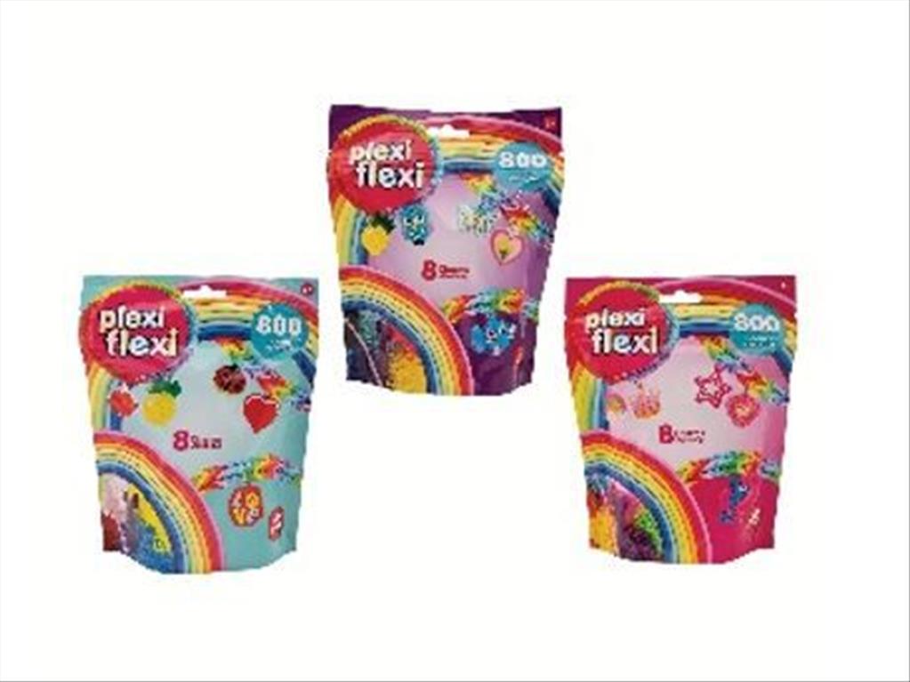 PLEXI FLEXI 800 λαστιχάκια & 8 αξεσουάρ (τυχαία επιλογή σχεδίου)