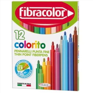 ΜΑΡΚΑΔΟΡΟΙ ΛΕΠΤΟΙ FIBRACOLOR COLORITO 12αδα