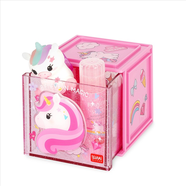 STACKABLE DESK STORAGE BOX UNICORN